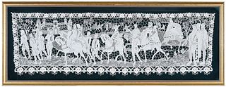 Continental Framed Lace Panel, The Court of Henri II