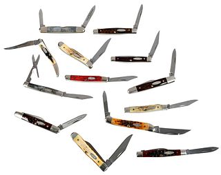 Group of 13 Case Eisenhower and Peanut Model Knives 