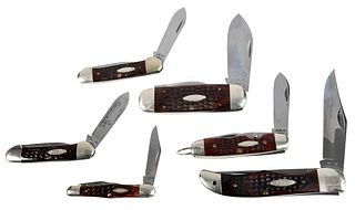 Group of Six Vintage Case Knives 