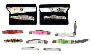 Group of Ten Attractive Case Knives 