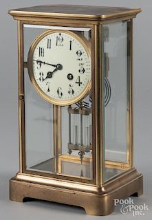 French crystal regulator clock with Japy Freres movement, , 11 3/4'' h.