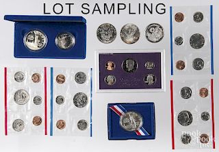 Assorted US coin sets, to include a 1986 United States Liberty Coin set, two partial collector's boo