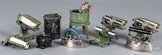 Four Arcade cast iron Thor laundry mangles and wash machine, together with a Sexton Sanitary Ajax