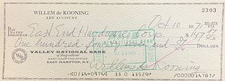 Willem De Kooning - Signed Check from Willem de Kooning 5