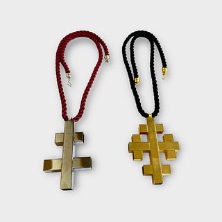 Two Stylized Cross Necklaces
