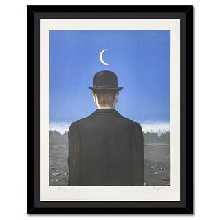 Rene Magritte 1898-1967 (After), "Le Maitre d'Ecole (The School Master)" Framed Limited Edition Lithograph, Estate Signed and Numbered 122/275 with Ce