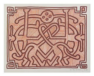 Keith Haring, (American, 1958-1990), Chocolate Buddha II, 1989