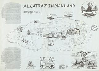 "Alcatraz - Indian Land" Occupation Protest Flyer