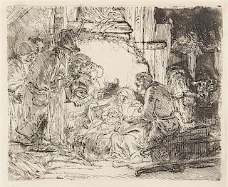 Rembrandt Van Rijn, (Dutch, 1606-1669), Adoration of the Shepherds: With the Lamp, c. 1654