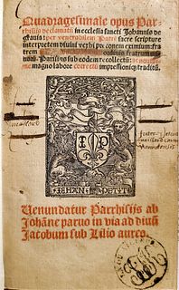 THE ANTIQUE OLIVIER MAILLARD 1520 POST-INCUNABULA EDITION BY JEAN PETIT SERMONES