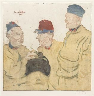 Jacques Villon, (French, 1875-1963), Ohe! La classe (Les trois soldats), 1900