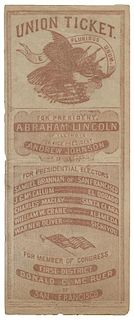 [Lincoln, Abraham] Union Presidential Ticket.