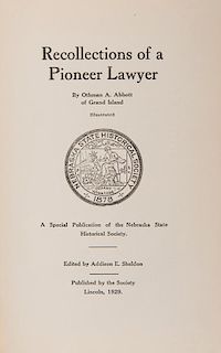 Abbott, Othman A. Recollections of a Pioneer Lawyer.