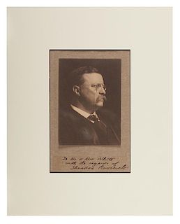 Roosevelt, Theodore. Signed photograph