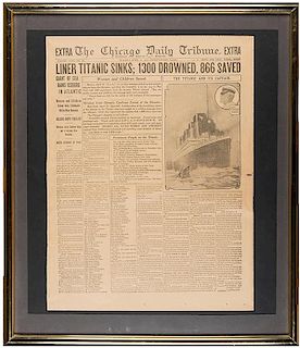 [Titanic] Newspaper Breaking News of the Sinking of the Titanic.