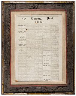 [Great Chicago Fire] Chicago Post Extra. "Chicago on Fire!" October 9, 1871.