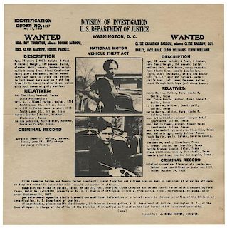 [Crime] Bonnie and Clyde. Original Wanted Poster