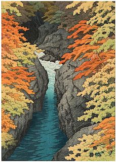 [Japan] Hasui, Kawase. Four Woodblock Prints.