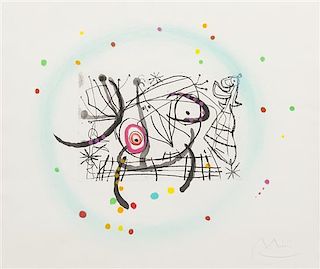 Joan Miro, (Spanish, 1893-1983), Fissures Plate IX, 1969