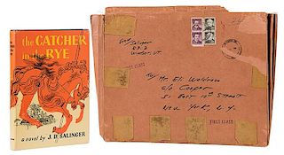 Salinger, J.D. Hand-Addressed File Folder Envelope to Eli Waldron