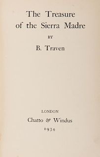 [Western] Traven, B. Treasure of the Sierra Madre.