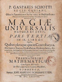[Magic] Schott, Gaspar. Magiae universalis naturalis et artis.