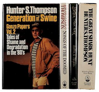 Thompson, Hunter S. Four signed volumes comprising the Gonzo Papers