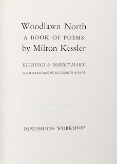 Kessler, Milton. Marx, Robert. Woodland North. A Book of Poems.