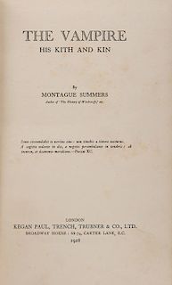 Summers, Montague. Two Volumes on Supernatural Subjects.