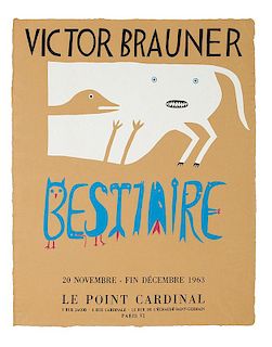 [Exhibition Posters. Brauner, Victor] Victor Brauner Bestiare.