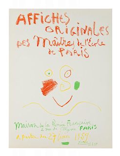 [Exhibition Posters. Picasso, Pablo] Affiches originales des maitres de l’ecole