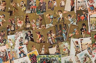 Over 300 French Advertising Trade Cards.
