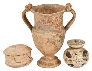 Three Ancient Pottery Vessels 