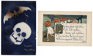 Halloween Postcards. Lot of Two.
