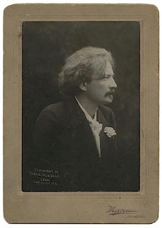 Paderewski, Ignacy J. Cabinet Card Portrait Photograph.