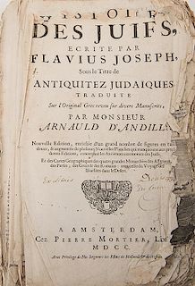 Flavius Josephus. Histoires des Juifs, ecrite par Flavius Joseph.