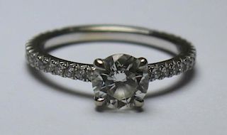 JEWELRY. GIA Cert. 1+ CT Diamond Engagement Ring.