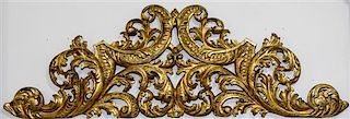 * A Continental Giltwood Overdoor Panel Height 15 3/4 x width 47 inches.