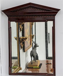 A Neoclassical Style Mahogany Mirror Height 39 inches.