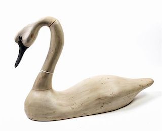 * A Painted Wood Decoy Width 30 1/2 inches.
