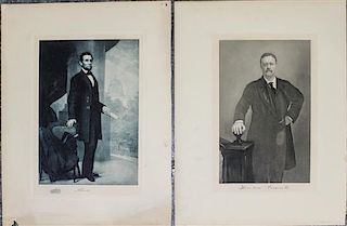 A Group of 24 Portraits of Presidents Various sizes.