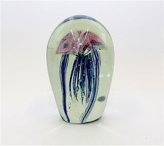 * A Large Glass "Jellyfish" Paperweight. Height 8 inches.