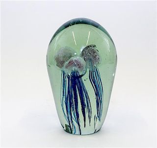 * A Large Glass "Jellyfish" Paperweight. Height 7 3/4 inches.