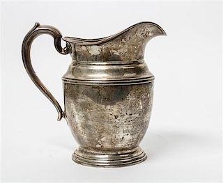 An American Silver Water Pitcher, ,