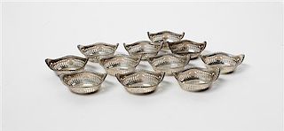 Eleven American Silver Nut Dishes, ,