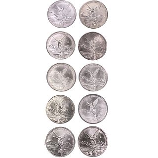 1999-2022 Mexican 1oz Silver Libertads [10 coins]