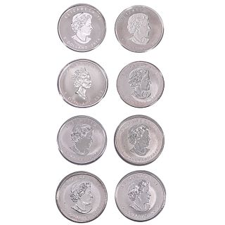 2014 Canada 1oz Silver Maple Leafs [8 Coins]