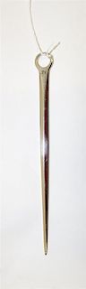 * A George III Meat Skewer, Robert Cattle and J. Barber, London, 1816, with an engraved monogram near the eyelet.