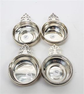 * Four American Silver Porringers, Various Makers, including examples by Gorham and Wallace.