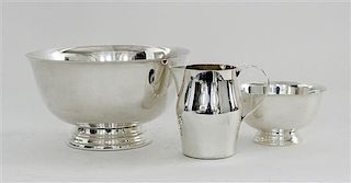 A Collection of Three American Silver Revere Table Articles, William Rogers Mfg. Co., Hartford, CT, comprising two bowls and 